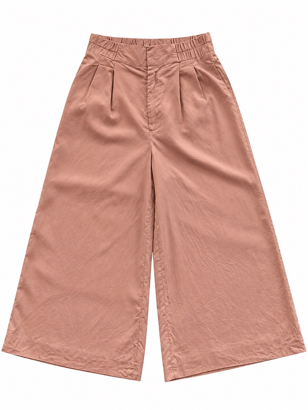 Apiece Apart 100% Tencel Peach Pleat front Wide Leg Cropped Pants Sz 4
